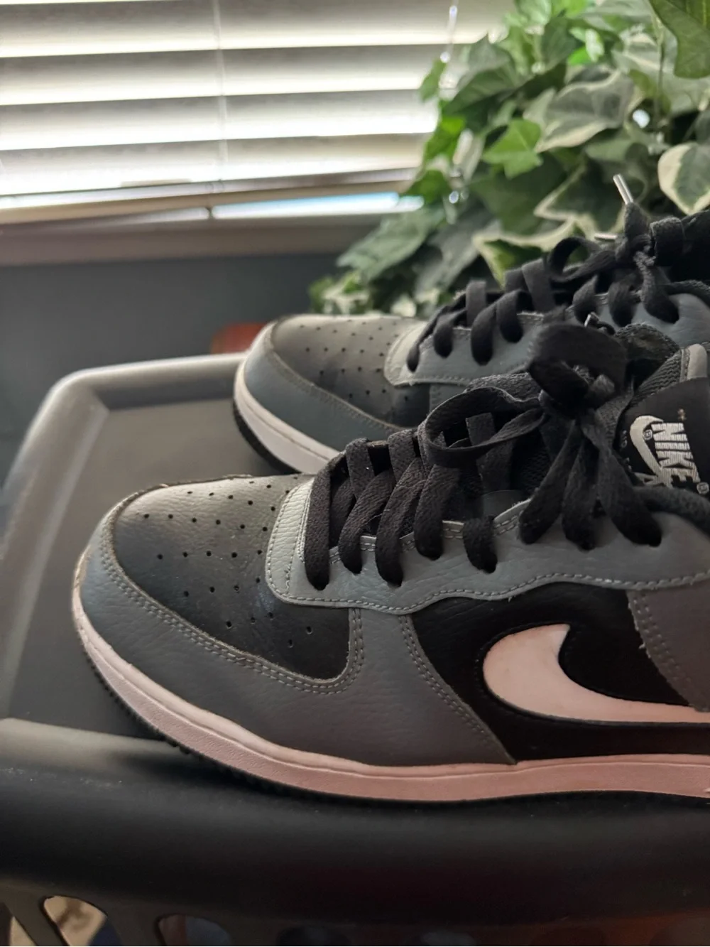 Nike Low-Top Sneakers in Gray, Black and White Air Force Ones size 11